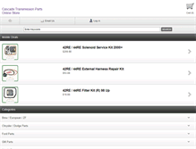 Tablet Screenshot of cascadetransmissionparts.com